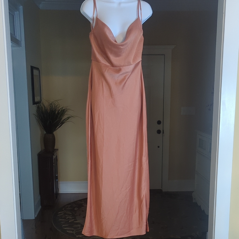 BHLDN Peach Midi Dress